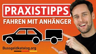 Fahren mit Anhänger 🚗 Geschwindigkeit Parken Verkehrsregeln  bussgeldkatalogorg [upl. by Ahsaetal250]