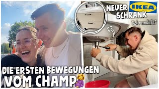 ERSTE BEWEGUNGEN vom CHAMP🥹 KiWu Ultraschall  undichter IKEA SCHRANK😡😂  kobexmone [upl. by Tiana503]