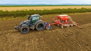 Winter Sowing  Valtra T214 amp Custom KV Drill amp Toolbar  Carsehall Farms [upl. by Manly]