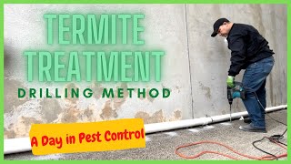 How to do Termite treatment Drilling Method and Inside Foam Apr 1 [upl. by Krum995]