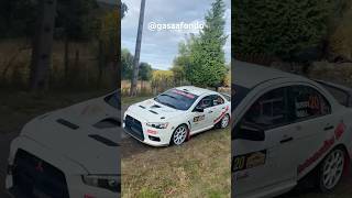 Rodrigo Rodríguez e Iago López con su Mitsubishi Lancer Evo X en el Rallysprint Val de Ramirás 2024 [upl. by Ahsenek]