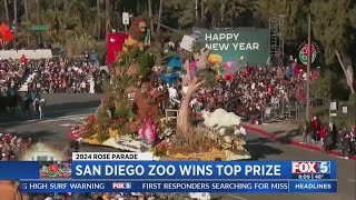 San Diego Zoo Wins Top Prize in Rose Parade [upl. by Natasha]