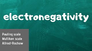 Electronegativity  pauling mulliken allred rochow scale  Inorganic chemistry [upl. by Hittel226]