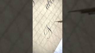 Copperplate Calligraphy N calligraphy learncalligraphy handwriting oddlysatisfying pointedpen [upl. by Winther224]