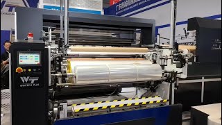 Casting High speed 15m Stretch film machine Automatic PE jumbo roll 3 layer stretch film machine [upl. by Svend]