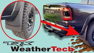 How To Install amp Review of WeatherTech Mud Flaps On A Ram TRX Front amp Rear [upl. by Selwyn]