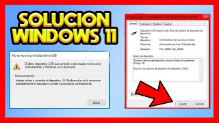 ✅ERROR DE SOLICITUD DE DESCRIPTOR DE DISPOSITIVO WINDOWS 11 [upl. by Niawtna]