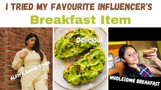 I Tried My Favourite Influencers Breakfast Item Avocado Toast Trendelitee food [upl. by Rehtaeh7]