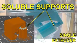 Soluble Supports from PVA filament with single extruder [upl. by Moreno356]