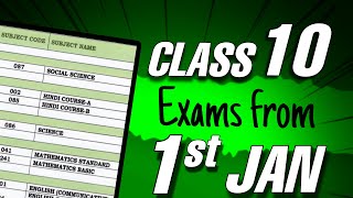 Class 10 DATESHEET Exams from 1st January 2025⚠️ [upl. by Marienthal909]