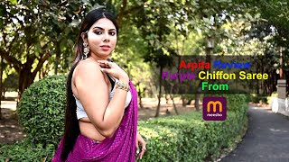 Arpita Saha Review Purple Saree  Eti Debnath  Girl Friend [upl. by Xonel]