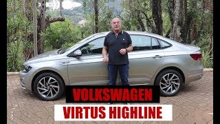 Volkswagen Virtus Highline 200 TSI  Teste do Emilio Camanzi [upl. by Nirad]