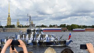 POUTINE ET LES DIRIGEANTS AFRICAINS A LA CÉLÉBRATIONS DE LA JOURNÉE DE LA MARINE À SAINTPÉTERSBOURG [upl. by Huei]