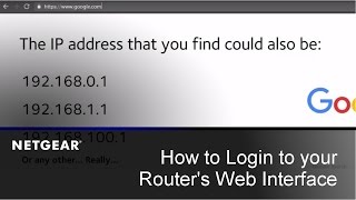 How to Login to your NETGEAR Routers Web Interface  PC and Mac [upl. by Ennaihs]