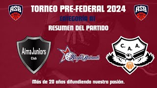 RESUMEN  Alma Juniors vs Almagro quotAquot  PREFEDERAL2024  Interzonal  FECHA Nº11 [upl. by Dnalyk537]