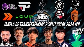 JANELA de TRANSFERÊNCIAS CBLOL 2024 8  BRTT SUPORTE NOVOS KR CHEGANDO MARVIN no CBLOL [upl. by Abla]