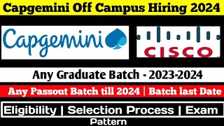 Capgemini Cisco Biggest HiringAnnouncement  2025 2024 2023 Batch Fresher  It Job By Aman [upl. by Aron583]