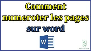 Comment numeroter les pages sur word [upl. by Ayk96]