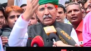 Modi Cabinet reshuffle  New Minister Arjun Meghwal cycles to Rashtrapati Bhavan for oath taking [upl. by Ardnac]