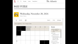 The Atlantic Crossword 20112024 [upl. by Bissell]