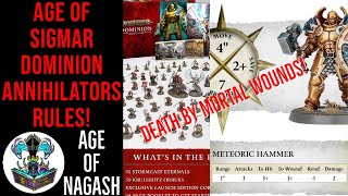 AGE OF SIGMAR  DOMINION ANNIHILATORS RULES [upl. by Enyalb]