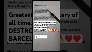 Roma destroying Barcelona football peterdrurycommentary footballedits peterdrury soccer [upl. by Stoat]