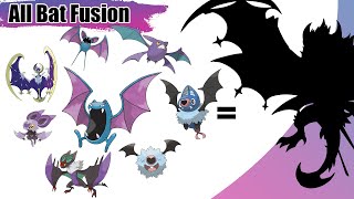 All Bat Pokémon Fusion Gen 1  Gen 8 [upl. by Anyg]