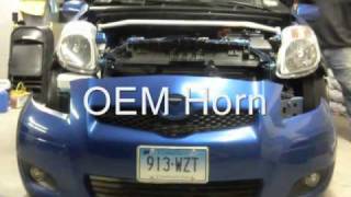 Yaris OEM Horn vs Stebel Tm80 Magnum Horns [upl. by Catina]