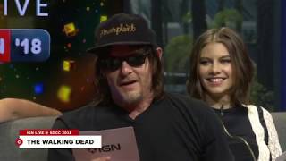 The Walking Dead Cast Do Their Best Negan Impressions  Comic Con 2018 [upl. by Farwell312]