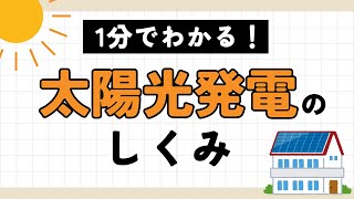 超簡単！1分でわかる！太陽光発電の仕組み [upl. by Koralle]