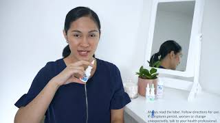 Nasal spray technique video  how to use a nasal saline spray [upl. by Kiri]