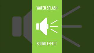 Water Splash Sound Effect [upl. by Stinky]