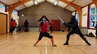 Longsword Sparring Esther vs Jordan [upl. by Ailerua]