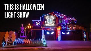 This is Halloween  Halloween Light Show House 2021 Riverside CA [upl. by Alberik874]