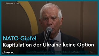 Josep Borrell zum NATOGipfel 2024 in Washington am 110724 [upl. by Ekoorb]