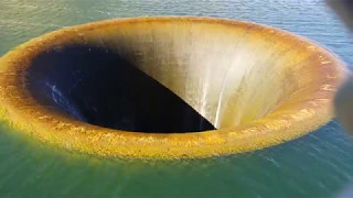 Morning Glory Spillway Berryessa May 14 2017 hanging in there [upl. by Anilra]