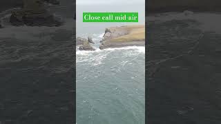 Did you see it close call midair drone seagull ireland [upl. by Irfan]