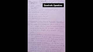 Class 10 Maths Ch 04 Quadratic Equations importantquestions class10 maths [upl. by Pontone]