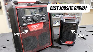 Milwaukee M18 Jobsite Radio 279220 vs Milwaukee M12 Radio 295120  Best Bluetooth Radio [upl. by Claudine522]