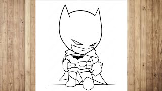 How to draw Batman Step By Step Tutorial [upl. by Prosser826]