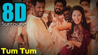 Tum Tum 8D  Enemy  Vishal  Mirnalini Ravi  Arya  8D Audio [upl. by Ivek]