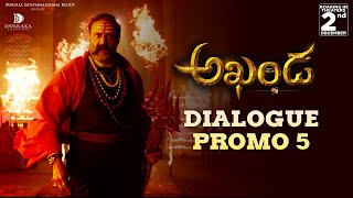 Akhanda  Dialogue Promo 5  Nandamuri Balakrishna  Boyapati Srinu  Thaman S  Dec 2nd [upl. by Pardner121]