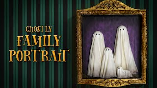 DIY Spooky Ghost Family Portrait Halloween Decoration [upl. by Norbie]