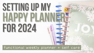 2024 HAPPY PLANNER SETUP  Weekly Planner Setup with Self Care Planner [upl. by Borek]