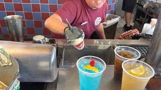 Watch How the Greatest Theme Park Drink is Made  Ocean Attack Drink at Universal Studios [upl. by Anwaf]