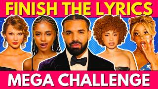 FINISH THE LYRICS amp MORE  2024 Most Viral Songs 📀 Mega Challenge 📢 [upl. by Nyrroc]