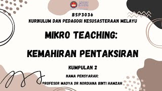 MIRKO TEACHING KEMAHIRAN PENTAKSIRAN [upl. by Narda]