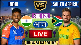 Live IND Vs SA Match Score Live Cricket Match Today  IND vs SA 3rd T20 live 1st innings livescore [upl. by Ifill765]