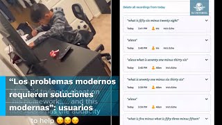 Niño se viraliza por pedirle a Alexa que le resuelva su tarea [upl. by Nnayram]