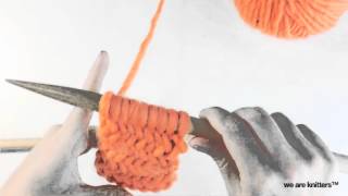 Learn to knit Herringbone stitch  We Are Knitters [upl. by Dov]